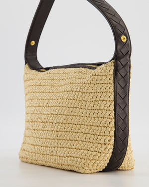 Bottega Veneta Mini Wallace Bag in Intrecciato Weave with Dark Brown Intrecciato Leather Handle