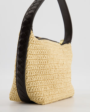 Bottega Veneta Mini Wallace Bag in Intrecciato Weave with Dark Brown Intrecciato Leather Handle