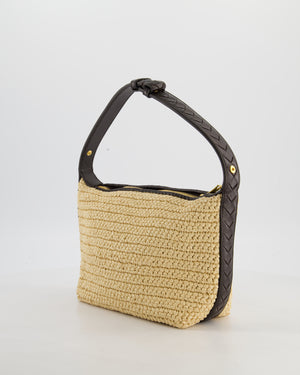 Bottega Veneta Mini Wallace Bag in Intrecciato Weave with Dark Brown Intrecciato Leather Handle