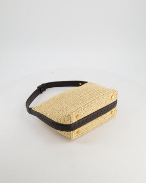 Bottega Veneta Mini Wallace Bag in Intrecciato Weave with Dark Brown Intrecciato Leather Handle