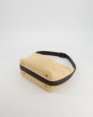 Bottega Veneta Mini Wallace Bag in Intrecciato Weave with Dark Brown Intrecciato Leather Handle