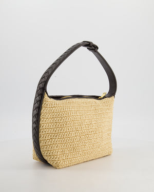 Bottega Veneta Mini Wallace Bag in Intrecciato Weave with Dark Brown Intrecciato Leather Handle