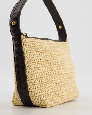 Bottega Veneta Mini Wallace Bag in Intrecciato Weave with Dark Brown Intrecciato Leather Handle