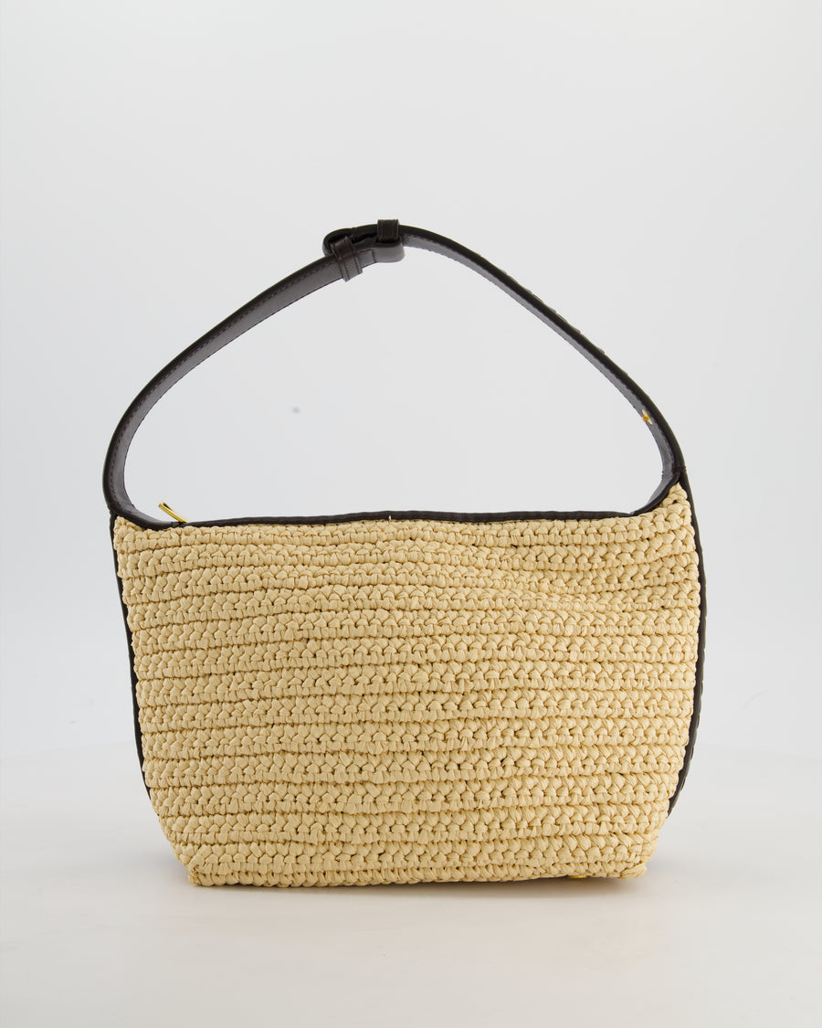 Bottega Veneta Mini Wallace Bag in Intrecciato Weave with Dark Brown Intrecciato Leather Handle