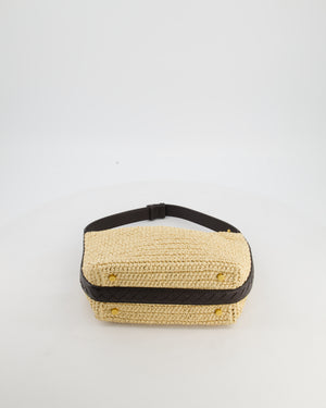 Bottega Veneta Mini Wallace Bag in Intrecciato Weave with Dark Brown Intrecciato Leather Handle