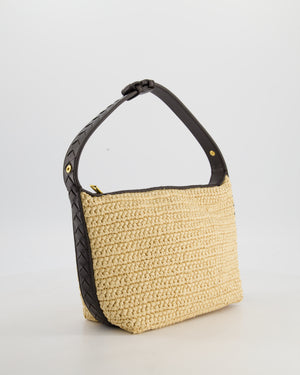 Bottega Veneta Mini Wallace Bag in Intrecciato Weave with Dark Brown Intrecciato Leather Handle