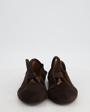 Alaïa Brown Le Teckel Brown Suede Ballet Flats Size EU 40
