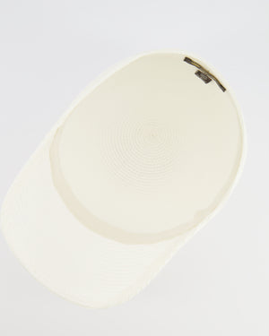 Loro Piana Eirin Basball Hat in White Textile Paper Size M RRP £610