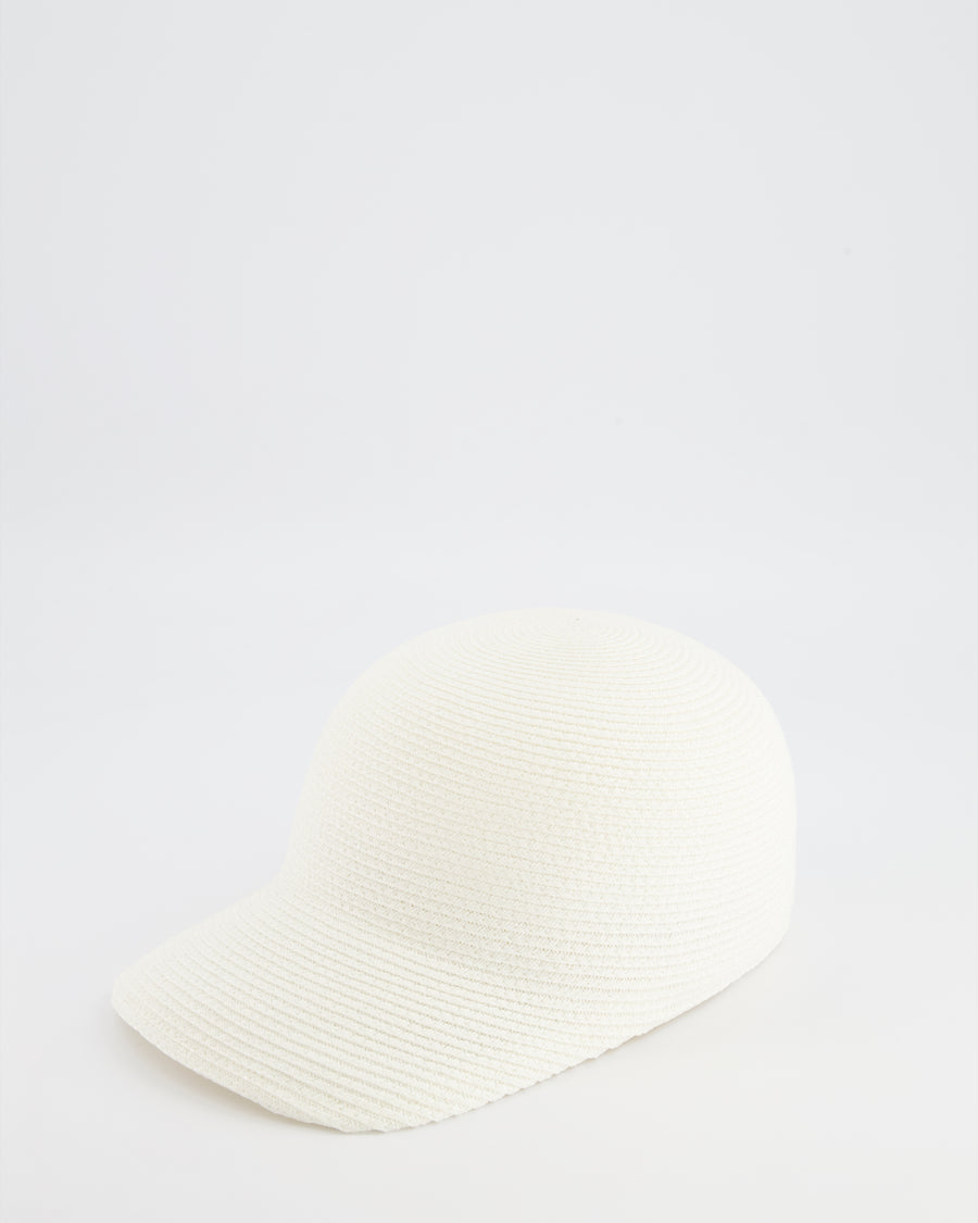 Loro Piana Eirin Basball Hat in White Textile Paper Size M RRP £610