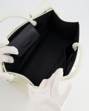 Christian Dior Diorever Bag in White Taurillon Grained Leather with Silver Hardware