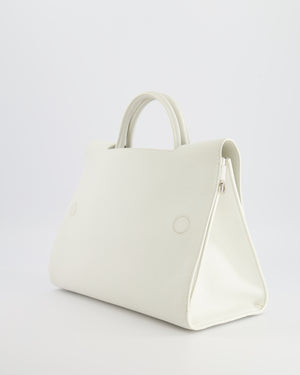 Christian Dior Diorever Bag in White Taurillon Grained Leather with Silver Hardware