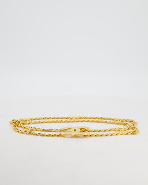 *RARE* Chanel Vintage 1997 24K Gold Logo Chain Belt with Small CC Logos and a Large CC Logo Buckle