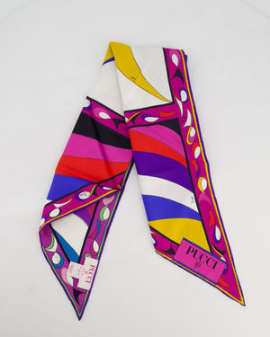 Emilio Pucci Multi-Colour Pesci Print Reversible Silk Triangle Scarf Size 130cm x 135cm
