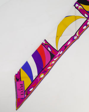 Emilio Pucci Multi-Colour Pesci Print Reversible Silk Triangle Scarf Size 130cm x 135cm