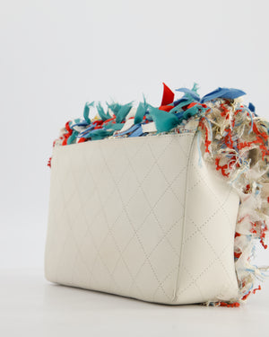 Chanel Cruise 2017 Paris-Cuba Flap Bag in Blue, White & Red Tweed with Champagne Gold Hardware & Leather Details