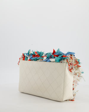 Chanel Cruise 2017 Paris-Cuba Flap Bag in Blue, White & Red Tweed with Champagne Gold Hardware & Leather Details