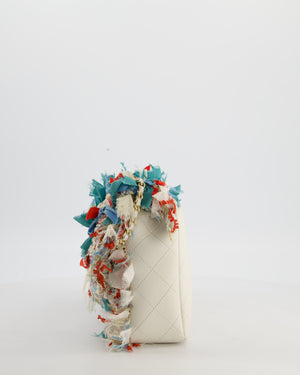 Chanel Cruise 2017 Paris-Cuba Flap Bag in Blue, White & Red Tweed with Champagne Gold Hardware & Leather Details