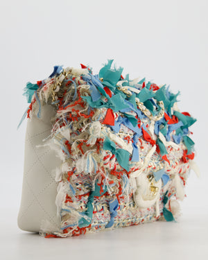 Chanel Cruise 2017 Paris-Cuba Flap Bag in Blue, White & Red Tweed with Champagne Gold Hardware & Leather Details