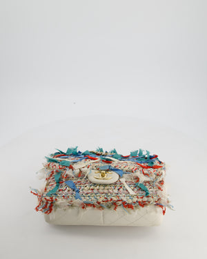 Chanel Cruise 2017 Paris-Cuba Flap Bag in Blue, White & Red Tweed with Champagne Gold Hardware & Leather Details