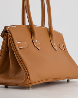 *RARE* Hermès Shoulder Birkin Light 29 Bag in Gold Evercolour Leather with Palladium Hardware
