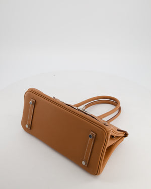*RARE* Hermès Shoulder Birkin Light 29 Bag in Gold Evercolour Leather with Palladium Hardware