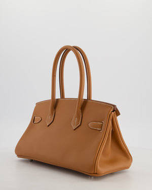 *RARE* Hermès Shoulder Birkin Light 29 Bag in Gold Evercolour Leather with Palladium Hardware