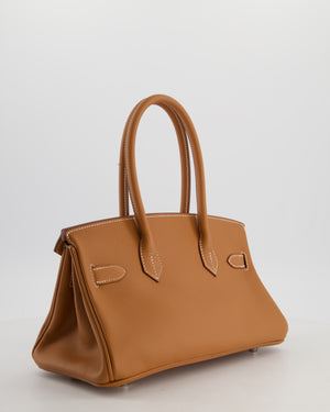 *RARE* Hermès Shoulder Birkin Light 29 Bag in Gold Evercolour Leather with Palladium Hardware