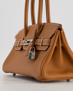 *RARE* Hermès Shoulder Birkin Light 29 Bag in Gold Evercolour Leather with Palladium Hardware