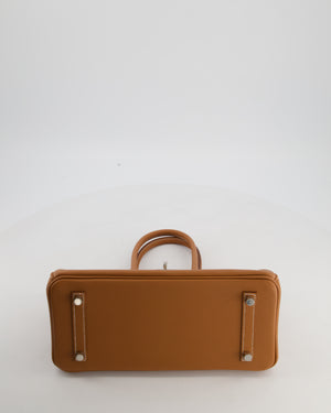 *RARE* Hermès Shoulder Birkin Light 29 Bag in Gold Evercolour Leather with Palladium Hardware