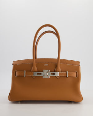 *RARE* Hermès Shoulder Birkin Light 29 Bag in Gold Evercolour Leather with Palladium Hardware