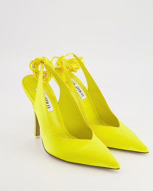 The Attico Yellow Satin Venus Pumps Size EU 38