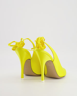 The Attico Yellow Satin Venus Pumps Size EU 38