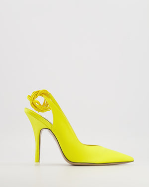 The Attico Yellow Satin Venus Pumps Size EU 38