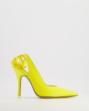 The Attico Yellow Satin Venus Pumps Size EU 38