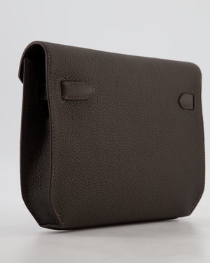 *RARE* Hermès Kelly Depeches 25 Bag in Bai Brun Togo Leather with Palladium Hardware