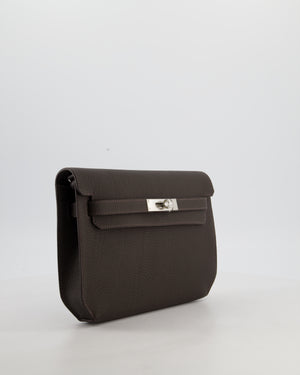 *RARE* Hermès Kelly Depeches 25 Bag in Bai Brun Togo Leather with Palladium Hardware