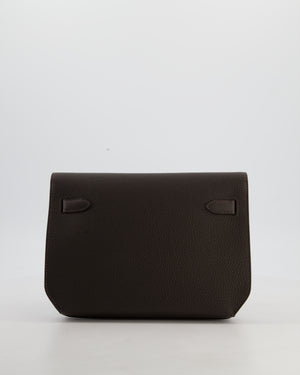 *RARE* Hermès Kelly Depeches 25 Bag in Bai Brun Togo Leather with Palladium Hardware