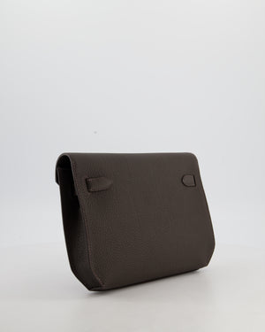 *RARE* Hermès Kelly Depeches 25 Bag in Bai Brun Togo Leather with Palladium Hardware