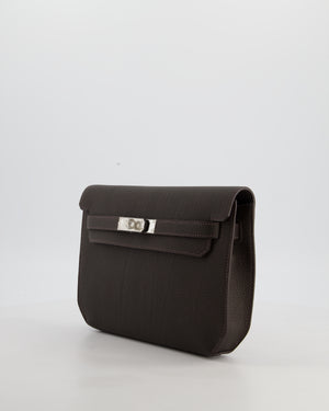 *RARE* Hermès Kelly Depeches 25 Bag in Bai Brun Togo Leather with Palladium Hardware