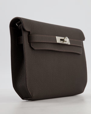 *RARE* Hermès Kelly Depeches 25 Bag in Bai Brun Togo Leather with Palladium Hardware