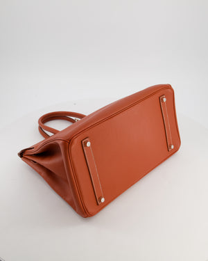 Hermès Birkin 35 Retourne Bag in Brique Epsom Leather with Palladium Hardware