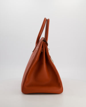 Hermès Birkin 35 Retourne Bag in Brique Epsom Leather with Palladium Hardware