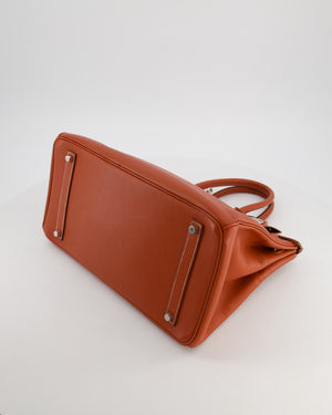 Hermès Birkin 35 Retourne Bag in Brique Epsom Leather with Palladium Hardware