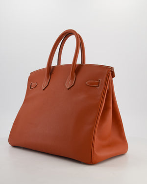 Hermès Birkin 35 Retourne Bag in Brique Epsom Leather with Palladium Hardware