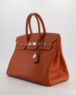 Hermès Birkin 35 Retourne Bag in Brique Epsom Leather with Palladium Hardware