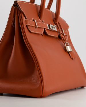 Hermès Birkin 35 Retourne Bag in Brique Epsom Leather with Palladium Hardware