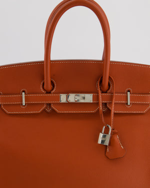 Hermès Birkin 35 Retourne Bag in Brique Epsom Leather with Palladium Hardware
