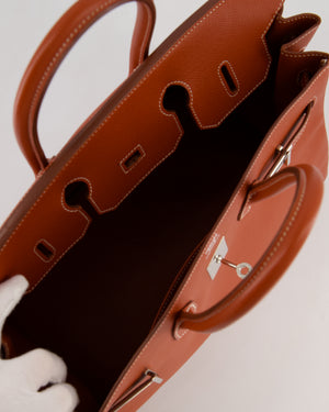 Hermès Birkin 35 Retourne Bag in Brique Epsom Leather with Palladium Hardware