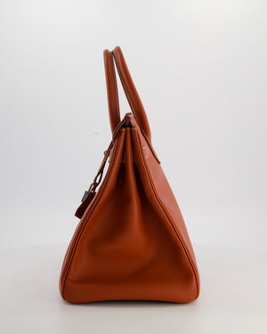 Hermès Birkin 35 Retourne Bag in Brique Epsom Leather with Palladium Hardware