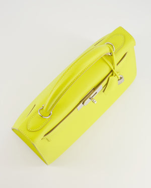 Hermès Kelly 28 Sellier Bag in Lime Epsom Leather with Palladium Hardware